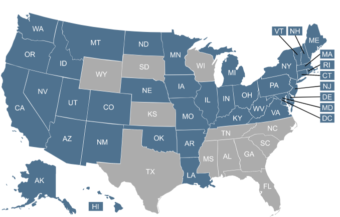 Medicaid Fallback Map 2021 