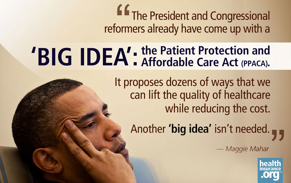 President Obama has already come up with a big idea for health reform