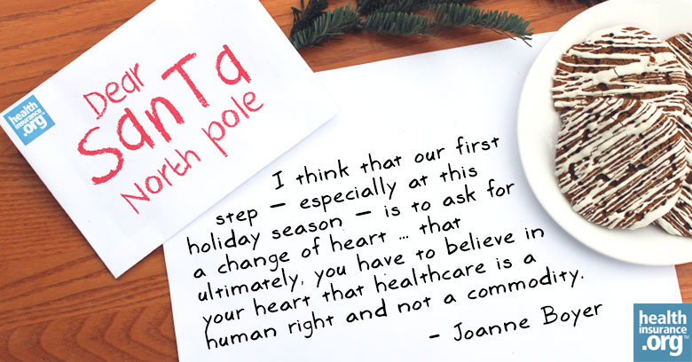 Santa please deliver single-payer healthcare!