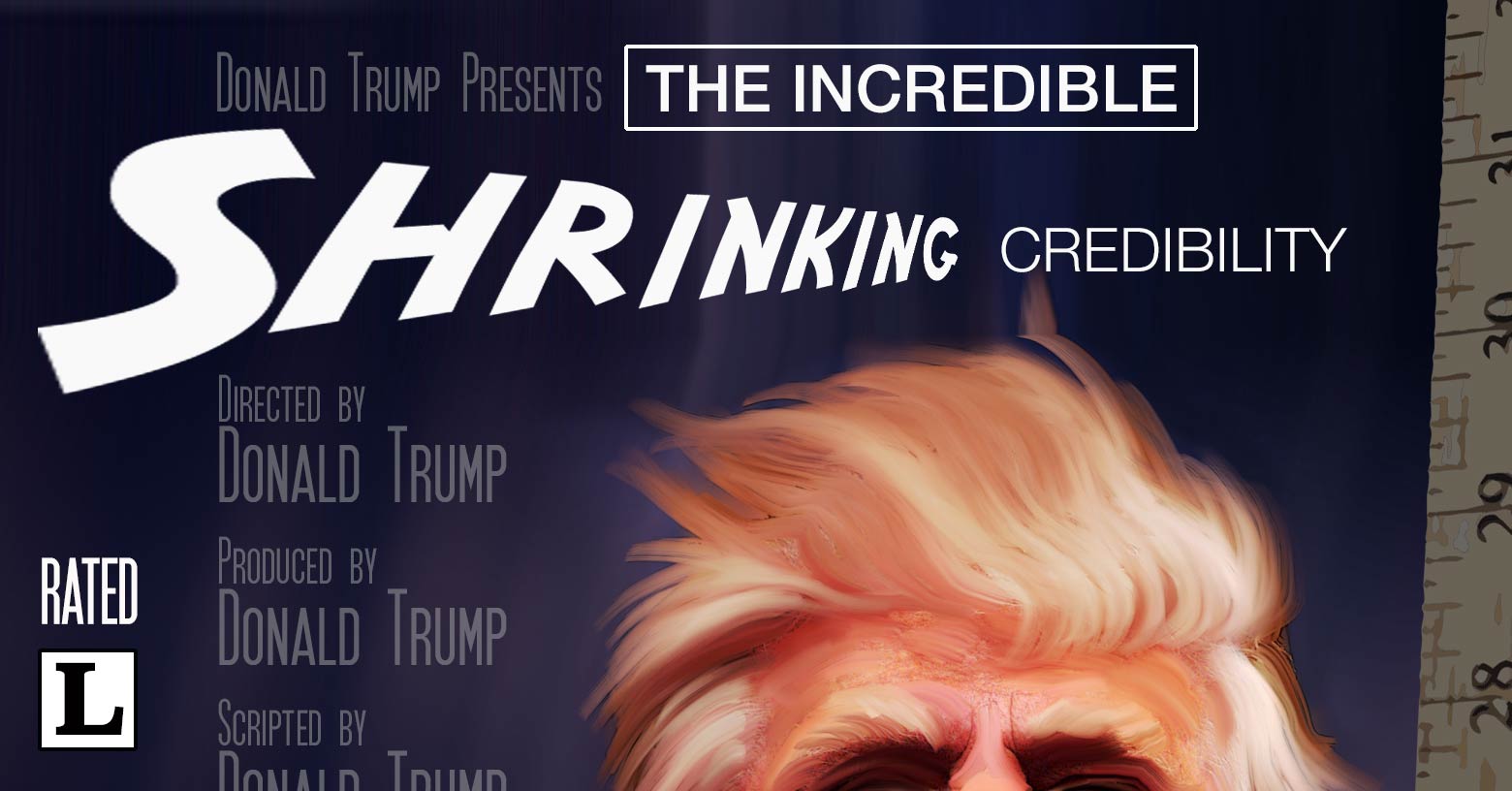 The incredible shrinking President Trump.