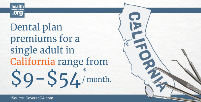 California dental insurance premiums