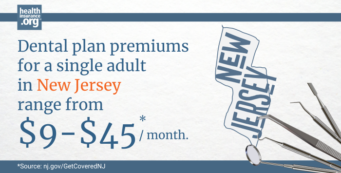 New Jersey dental insurance premiums