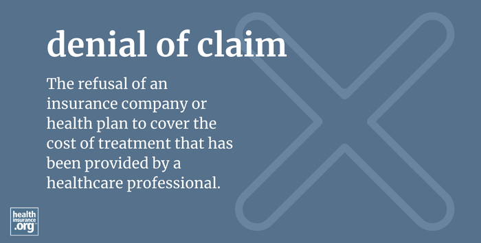 Infographic regarding denial of claims