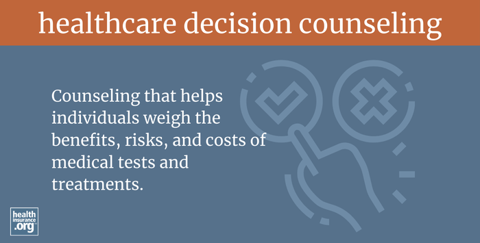 infographic regarding healthcare decision counseling