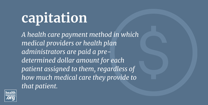 Infographic regarding capitation