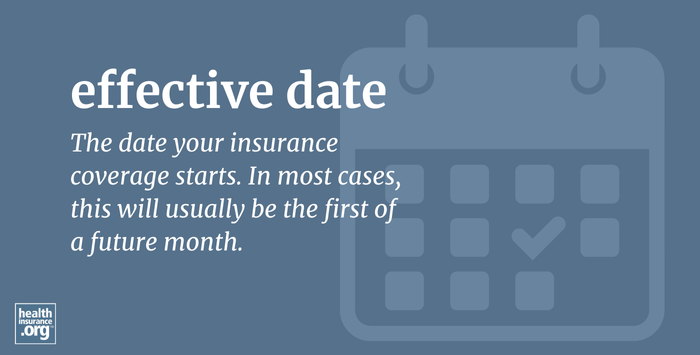 Infographic regarding effective dates