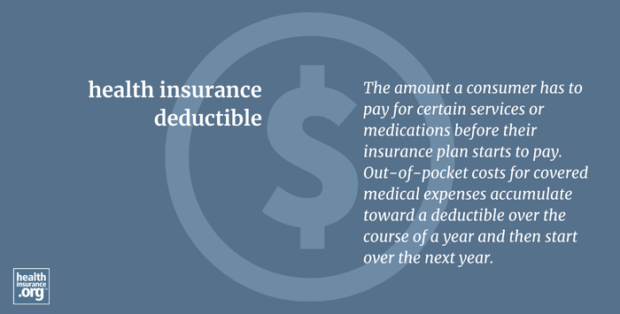 Infographic regarding health insurance deductible