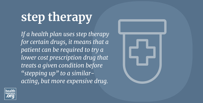 Infographic regarding step therapy