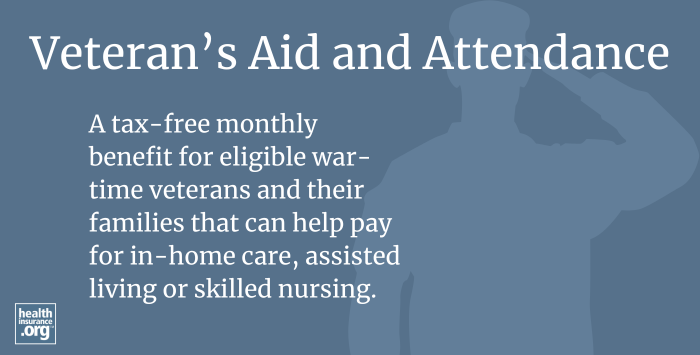 infographic regarding veterans aid and attendance