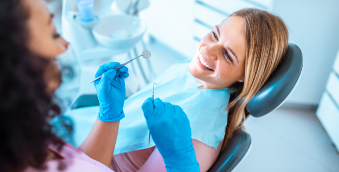 female dental patient