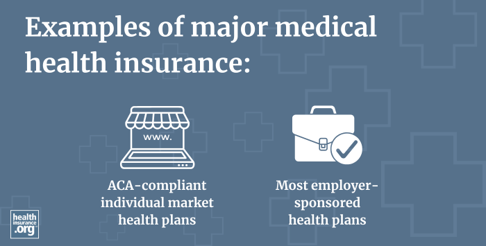 Infographic regarding major medical health insurance