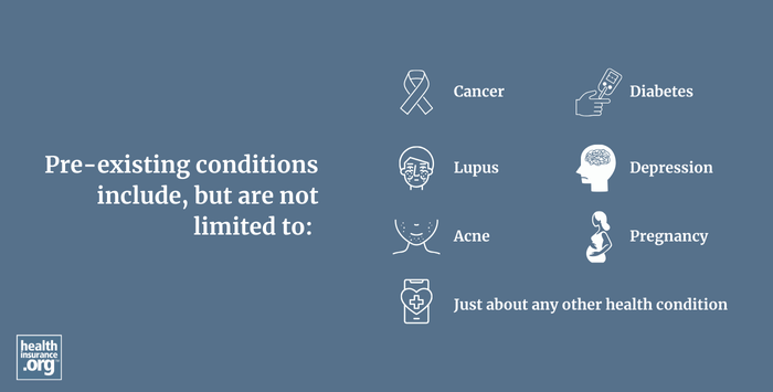 Infographic regarding pre-existing conditions