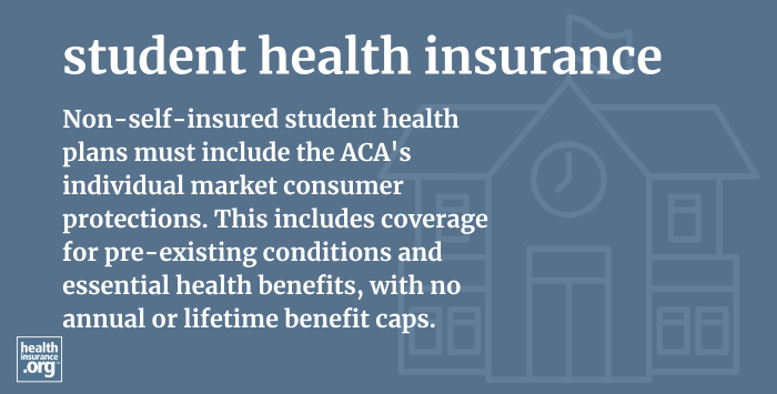 Infographic regarding student health insurance